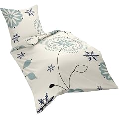 Fleuresse 432662 Fb. 2 Feinbiber-Bettw�sche 2-teilig 135 x 200 cm, blau
