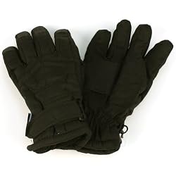 Kids 4-5 Years Winter Thinsulate 3M Waterproof Velcro Ski Snow Grip Gloves Black