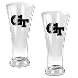 Georgia Tech Yellow Jackets 2pc 19oz Pilsner Glass Set NCAA College Athletics