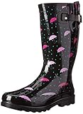 Western Chief Women's Raincheck Rain Boot, Black, 11 M US