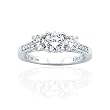 3 Diamond Engagement Ring 1 1/2 ct. in 14K White Gold