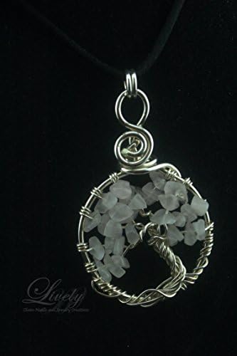 A Tree of Life Pendant with Pink Quartz One of a Kind!