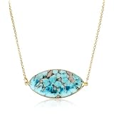 Devon Leigh Tortoise Shell in 24k Gold Foil Necklac