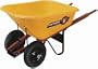 Ames True Temper 8 Cubic Foot Poly Tray Dual Wheel Contractor Wheelbarrow BP8