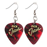 Buy Guitar Pick Earring - Red by Kerusso