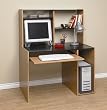 Computer Desk/Hutch in Alder Oak/Black Finish By Mylex Furniture