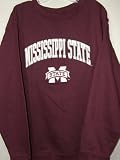 Mississippi State Bulldogs NCAA Team Name & Logo Fleece Crew Sweatshirt