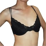 Designer Perfectly Fit Lace Trim Underwire Black Bra