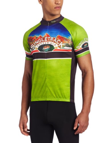 Primal Wear Men's Singletrack Copper Ale Cycling Jersey, Green Blue, Large On Sale
