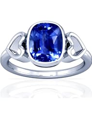18K White Gold Cushion Cut Blue Sapphire Solitaire Ring (GIA Certificate)