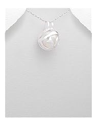 Fresh Water Pearls Pendant Necklace In 92.5 Sterling Silver
