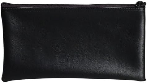 PM Company Products - PM Company - Bank Deposit/Utility Zipper Bag, Cash/Documents, Vinyl, 11 x 6, Black - Sold As 1 Each - Holds policies, folded legal documents, standard business envelopes and more. - Lightweight, soft-feel vinyl. -
