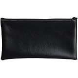 PM Company Securit Bank Deposit / Utility Zipper Coin Bag, 11 X 6 Inches, Black (04621)