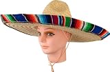 Adult Mexican Sombrero Hat with Serape Band