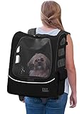 Pet Gear I-GO2 Plus Traveler Rolling Backpack Carrier for Cats and Dogs, Black