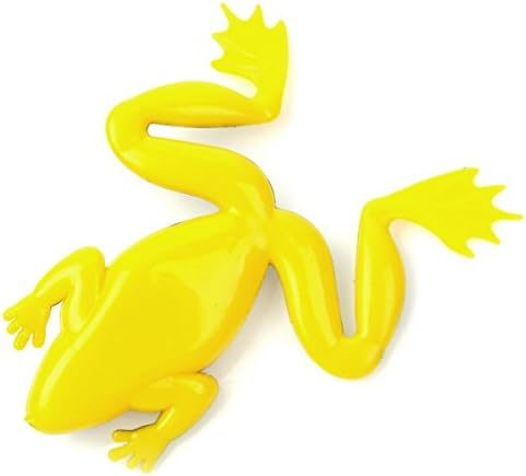 HOZER(TM) Soft Lifelike PVC Rubber Frog Style Fishing Baits - Yellow