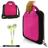 Sony DVPFX950 9-Inch Portable DVD Player Hard Nylon Cube Carrying Travel Case with Extra Pocket for Accessories + Includes a eBigValue (TM) Determination Hand Strap Key Chain + Includes a Crystal Clear High Quality HD Noise Filter Earbuds Earphones Headpho