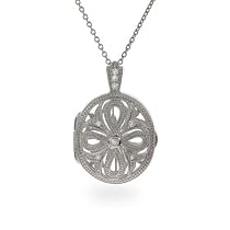 Elegant Vintage Style Sparkling CZ Locket