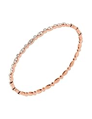 2.88 ct. tw Round Diamond Bangle Bracelet in Four Prong Mounting - G-H SI2 - 14 Kt. Rose Gold