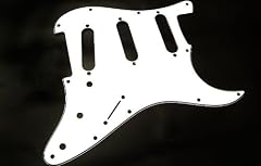 Stratocaster Scratchplate: White 3 Ply Scratch Plate / Pickguard to suit Strat guitars