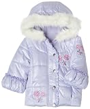 Bon bebe Girls 2-6x Fur Trim Jacket,Lilac,3T