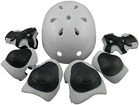 Casa Mall Kids Knee Pads Elbow Pads Wrist Guards Protective with Helmet Gear Set for Biking, Riding, Cycling, BMX, Scooter, Skateboard, Bicycle, Rollerblades