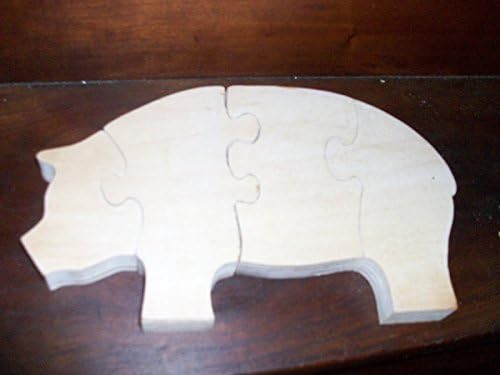 Fine Crafts 217ANI Pig wooden stand up puzzle