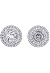 14K White Gold 3/4 ct. Diamond Earring Jackets