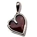 .925 Sterling Silver and Certified Cherry Amber Love Collection Pendant