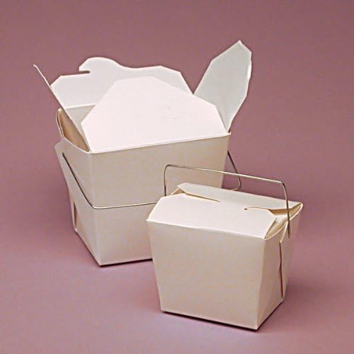 Chinese Take Out Food Boxes: 32 Oz. (1 Quart) Lot of 50 - White by Premium Boxes