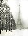 Paris In The Snow (Eiffel Tower) Art Poster Print - 16x20 Art Poster Print, 8x20