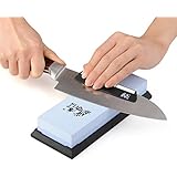 Taidea T6260W 600/2000 Grit Combination Corundum Whetstone Double Two-Sided Knife Sharpening Stone, Multicolor