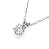 EGL Certified, Round Cut, Diamond Pendant in 14K Gold / White (1/3 Ct, I Color, SI2 Clarity)