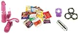 Flavored Condom Variety Wild Weekend and Rabbit Vibrator Deluxe Naughty Novelties