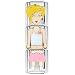 Blonde In White And Pink Multilink Italian Charms Bracelet Link