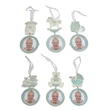 Baby Picture Frame Set of 6 Bejeweled Blue - Wall Decor