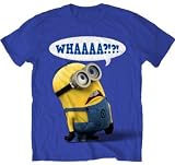 Despicable Me Whaaa Minion T-shirt (Large, Royal Blue)