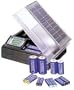 Solar Powered Battery Charger with Meter Charges 2 "D" - "C" - "AA" - "AAA" Batteries