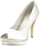 MENBUR 043200A04 WEDDING SHOE PEEP TOE GOTAS, Damen Brautschuhe Pumps, Elfenbein (Ivory 04), EU 38