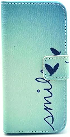 Iphone5C Case;Smile Pattern Premium Pu Leather Wallet Flip Protective Skin Case with Magnetic Closure for Apple Iphone5C (Smile)