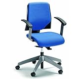 ジロフレックス　ワーキングチェア　「giroflex 63ｼﾘｰｽﾞ」 63-7074RBS-642 (ﾛｰﾊﾞｯｸ 肘つき 布張り ﾌﾞﾙｰ )