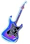 Blue Neon Guitar Clock Light Bar Beer Sign