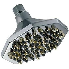 6" Octagon Showerhead - Chrome/ Polished Brass