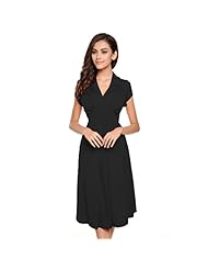 V-neck Vintage Natural   Waistline Polyester/Spandex Cap Sleeves Short Sleeves Bridesmaid Dress 