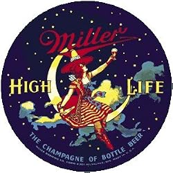 Miller High Life Beer Porcelain Refrigerator Magnet