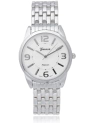 Brinley Co. Womens Basketweave Metal Link Watch