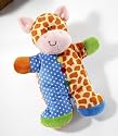 Bright Beginnings Flat Plush Rattle-Giraffe