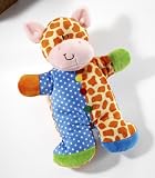 Bright Beginnings Flat Plush Rattle-Giraffe