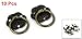 uxcell 10pcs Home Jewelry Box Cabinet Door Pull Handle Ring Bronze Tone