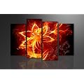 Bild auf Leinwand Fire Fly 130 x 80 cm 4 Teile Modell-Nr. XXL 6147 Bilder fertig gerahmt auf echtem Holzrahmen riesig. Ausf�hrung Kunstdruck als Wandbild auf Rahmen. G�nstiger als �lbild Gem�lde Poster Plakat.
